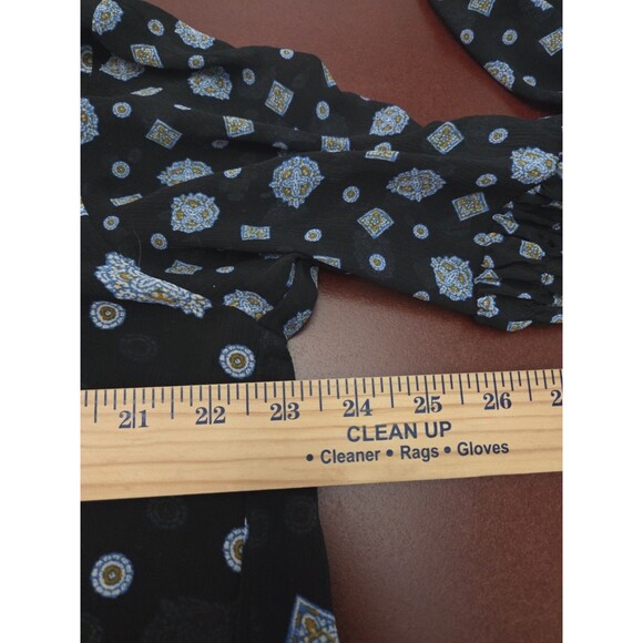 Black Free People Turn Turn Mock Neck Mini Dress, sz L - Picture 7 of 8